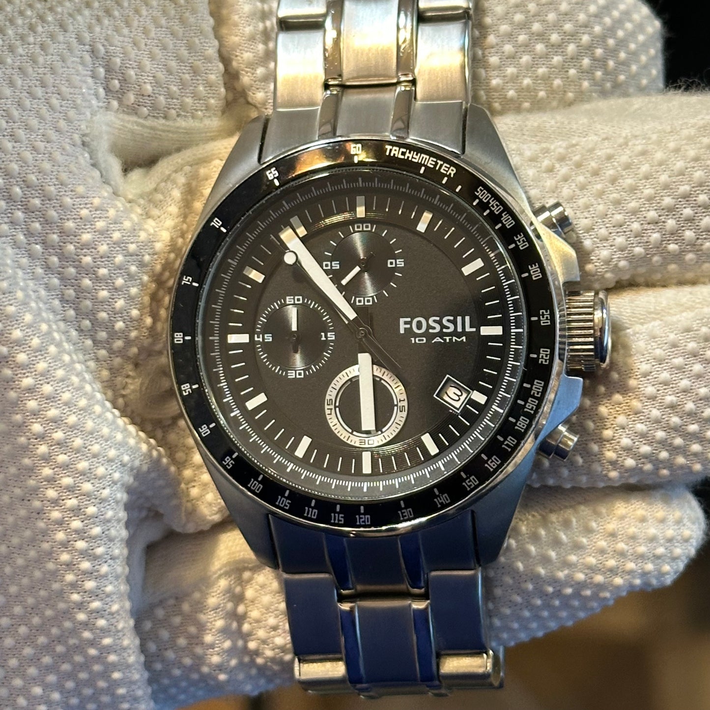 Reloj Fossil Cronógrafo Hombre Grande 2010s Acero ESCASO