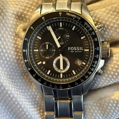 Reloj Fossil Cronógrafo Hombre Grande 2010s Acero ESCASO