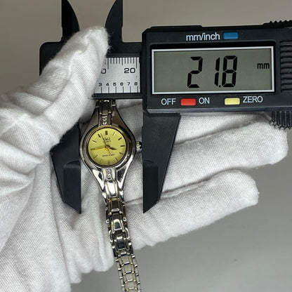 Reloj joya Q&Q G957-400 HWD brazalete integrado Años 2000s Impecable