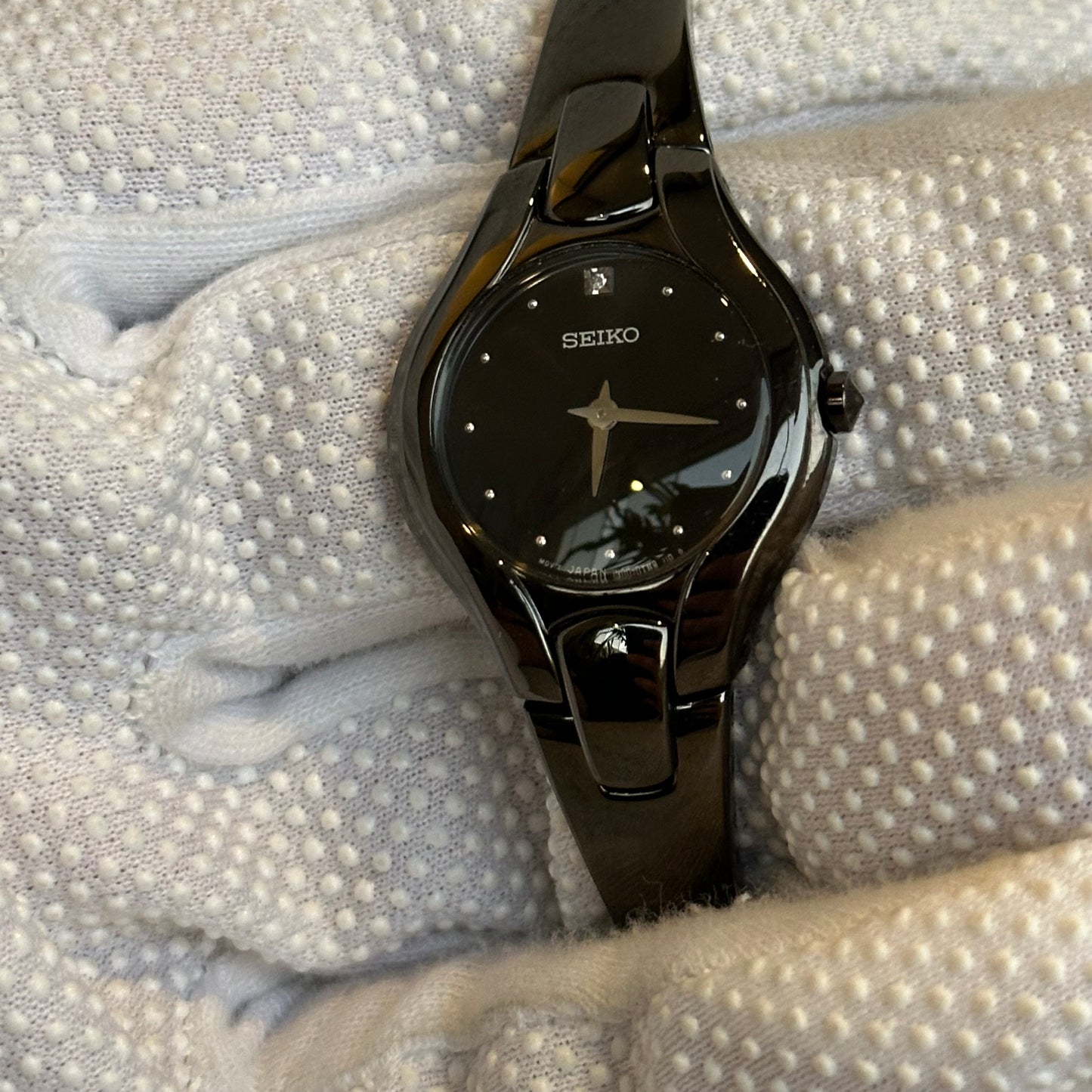 Reloj Joya Seiko Mujer Negro 26mm Acero Minimalista Enero de 1999