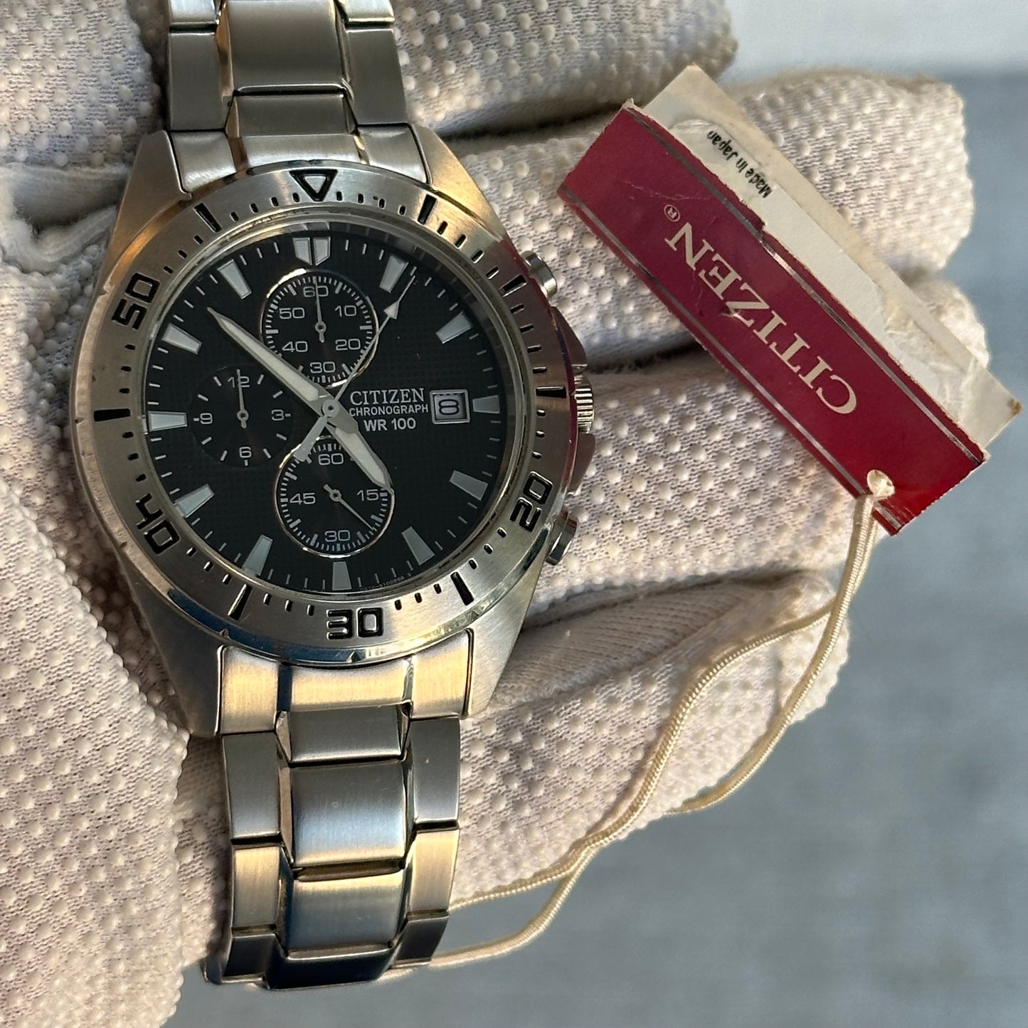 Citizen Chronograph Elab. en 2003 Nuevo con Etiqueta WR100 42mm ÚNICO