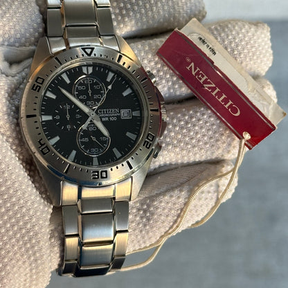 Citizen Chronograph Elab. en 2003 Nuevo con Etiqueta WR100 42mm ÚNICO