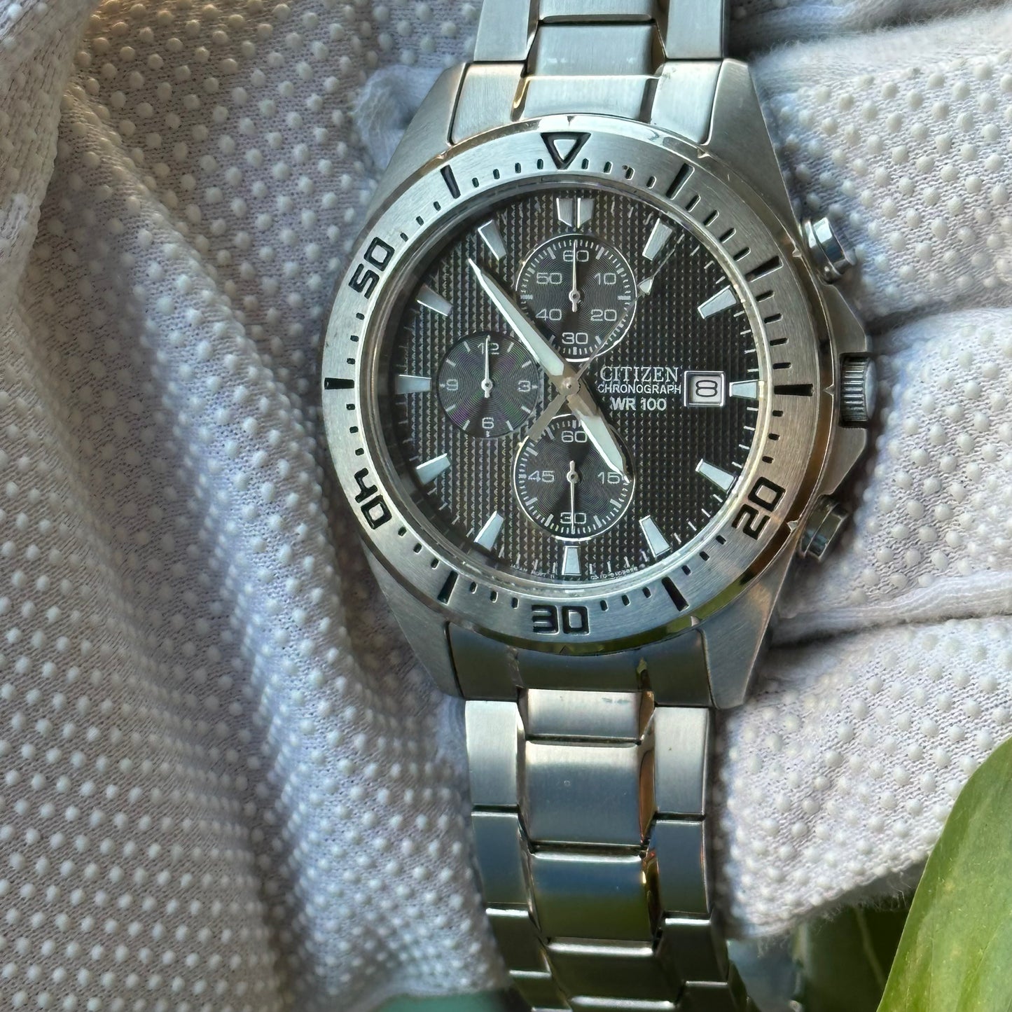Citizen Chronograph Elab. en 2003 Nuevo con Etiqueta WR100 42mm ÚNICO