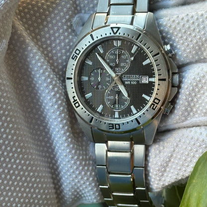 Citizen Chronograph Elab. en 2003 Nuevo con Etiqueta WR100 42mm ÚNICO