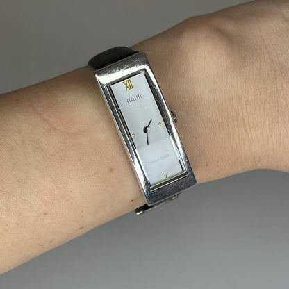 Reloj de plata maciza auténtica Ecclissi Sterling Silver Tank Mujer 2003 ÚNICO LEER