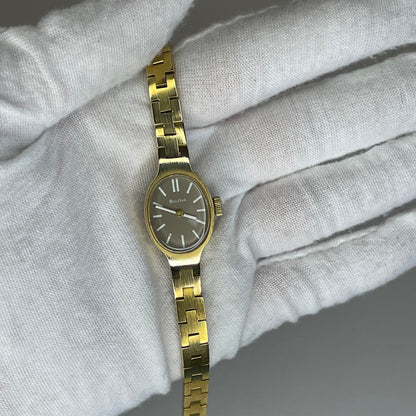 Reloj Joya Bulova Elab. en 1972 Calibre 6BD de 17 Rubíes Chapado en Oro ÚNICO