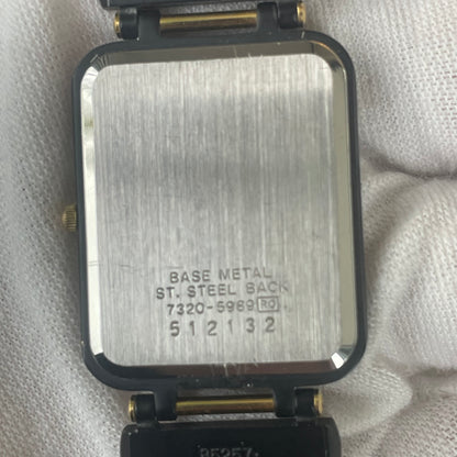 Reloj SEIKO Mujer enero/1985 Rectangular Negro Dorado RARO
