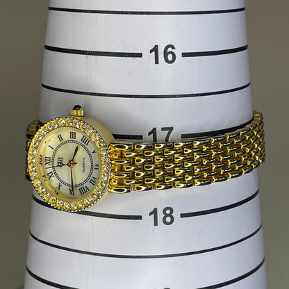 Reloj Joya Gloria Vanderbilt GV II Año 1995 aprox. NOS Dorado Bisel de cristales Neoclásico
