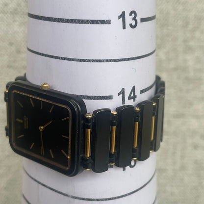 Reloj SEIKO Mujer enero/1985 Rectangular Negro Dorado RARO