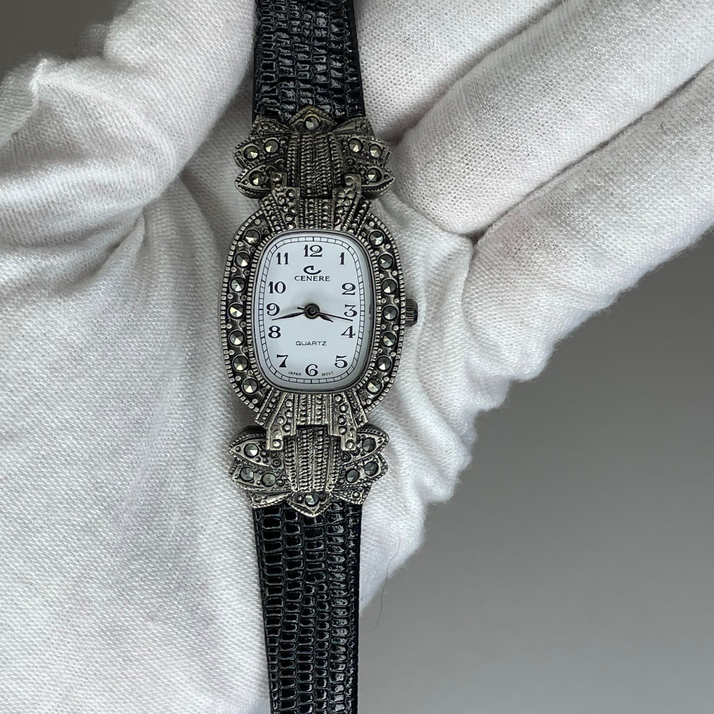 Reloj Joya Cenere 613  Nuevo / New Old Stock Estilo Art Déco Año 1994 Marcasita