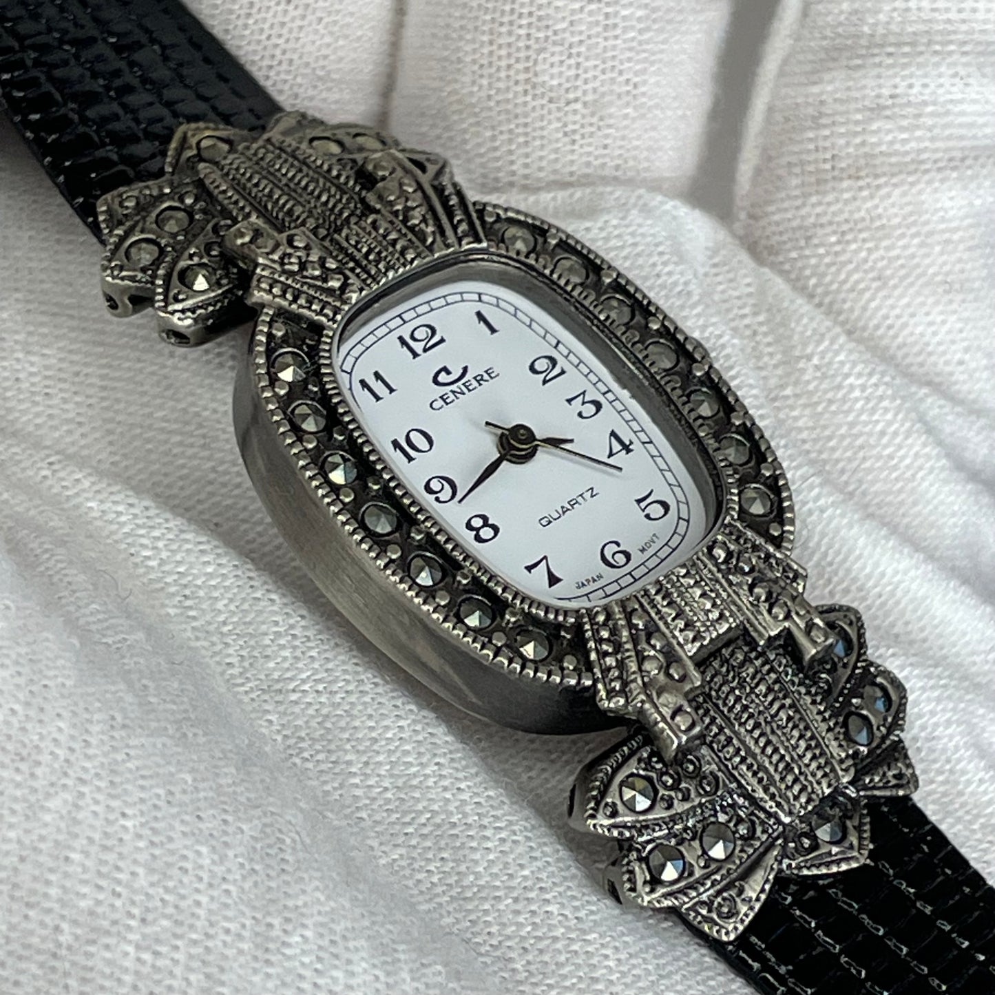 Reloj Joya Cenere 613  Nuevo / New Old Stock Estilo Art Déco Año 1994 Marcasita
