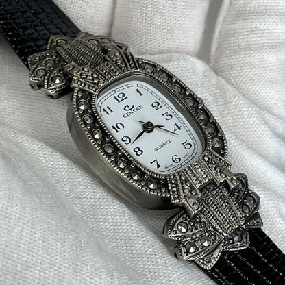 Reloj Joya Cenere 613  Nuevo / New Old Stock Estilo Art Déco Año 1994 Marcasita