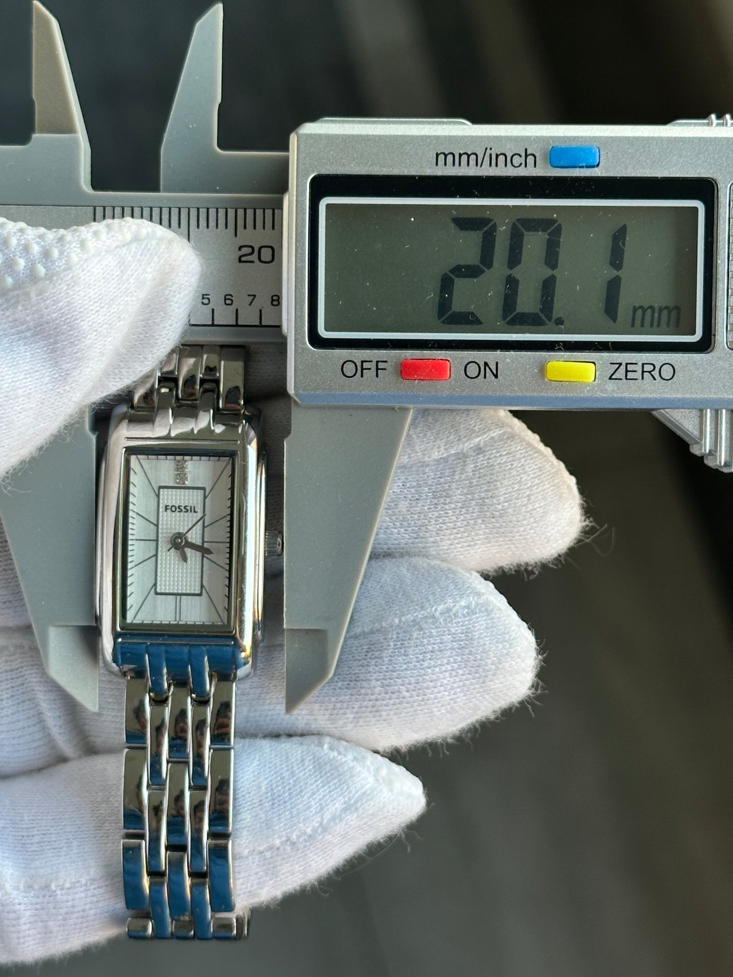 Reloj Fossil Mujer Año 2011 Rectangular Acero ES-2736 escaso