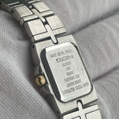 Reloj Joya ELGIN Mujer Rectangular TwoTone Cristales 90s
