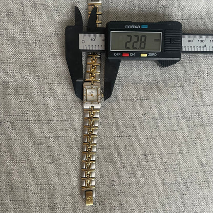 Reloj Joya ELGIN Mujer Rectangular TwoTone Cristales 90s