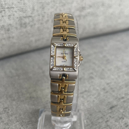 Reloj Joya ELGIN Mujer Rectangular TwoTone Cristales 90s