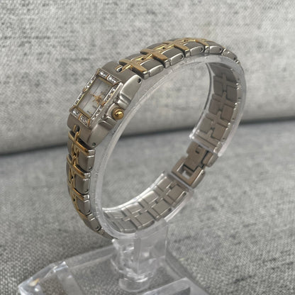 Reloj Joya ELGIN Mujer Rectangular TwoTone Cristales 90s
