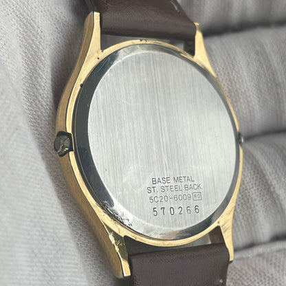 Reloj Seiko Hombre 1995 Quartz Alarm 37mm Doble Corona RARO LEER