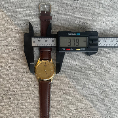 Reloj Seiko Hombre 1995 Quartz Alarm 37mm Doble Corona RARO LEER