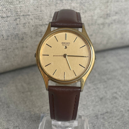Reloj Seiko Hombre 1995 Quartz Alarm 37mm Doble Corona RARO LEER