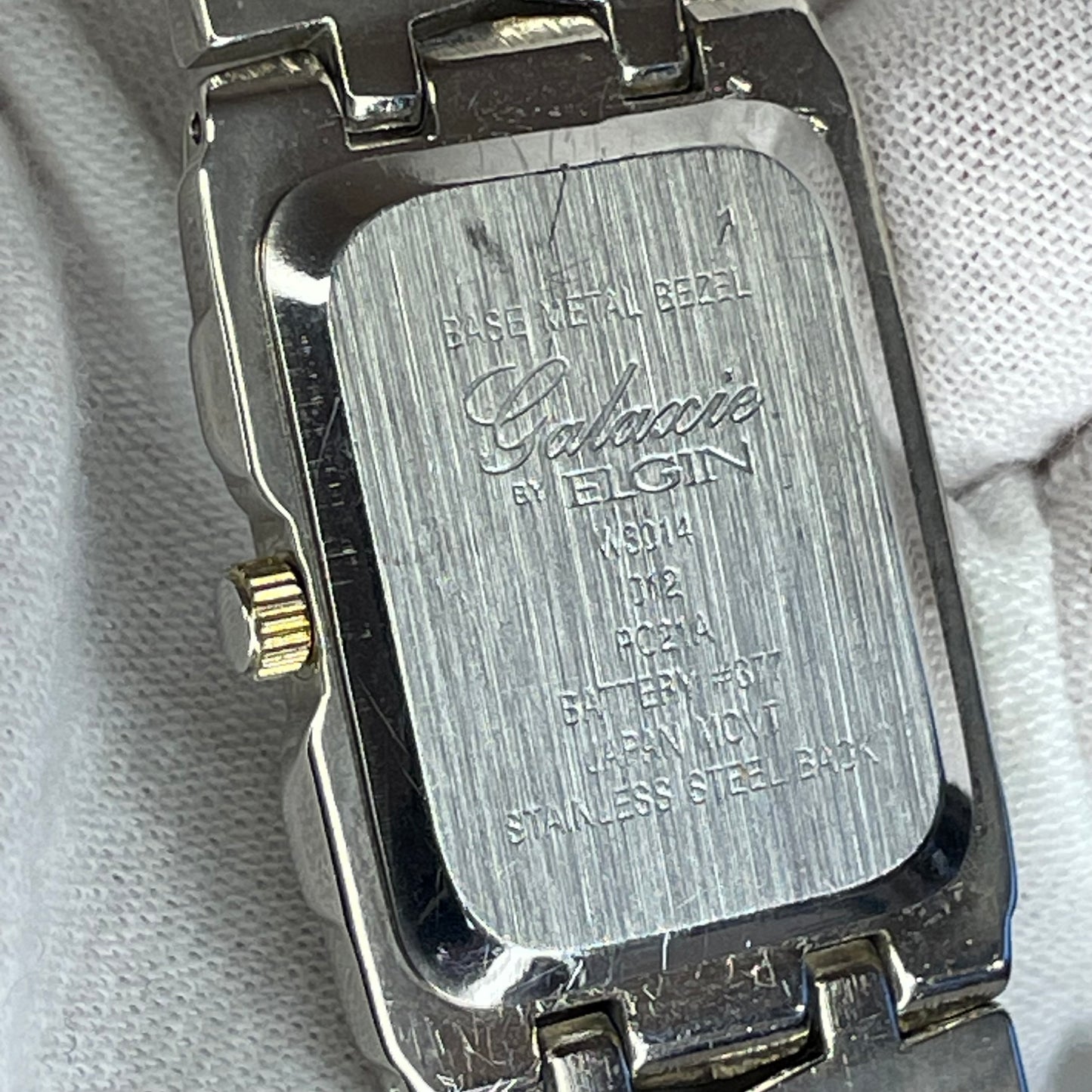 Reloj joya ancho de mujer Galaxie by Elgin Años 90´s Dial concéntrico Arte Óptico