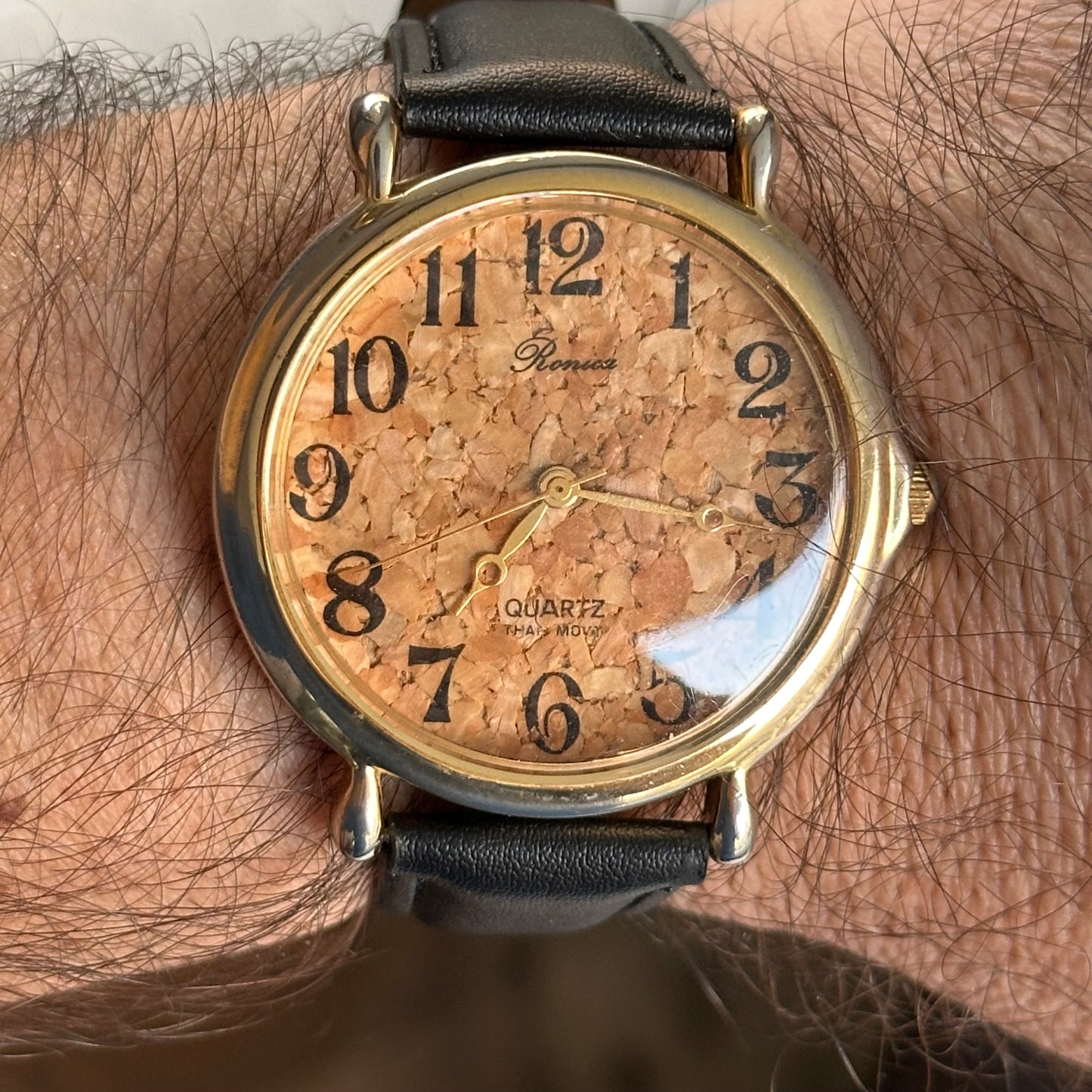 Reloj Ronica Unisex 2000s Dial Corcho Grande 44mm