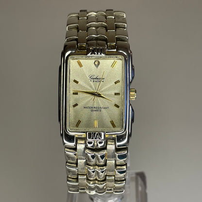 Reloj joya ancho de mujer Galaxie by Elgin Años 90´s Dial concéntrico Arte Óptico