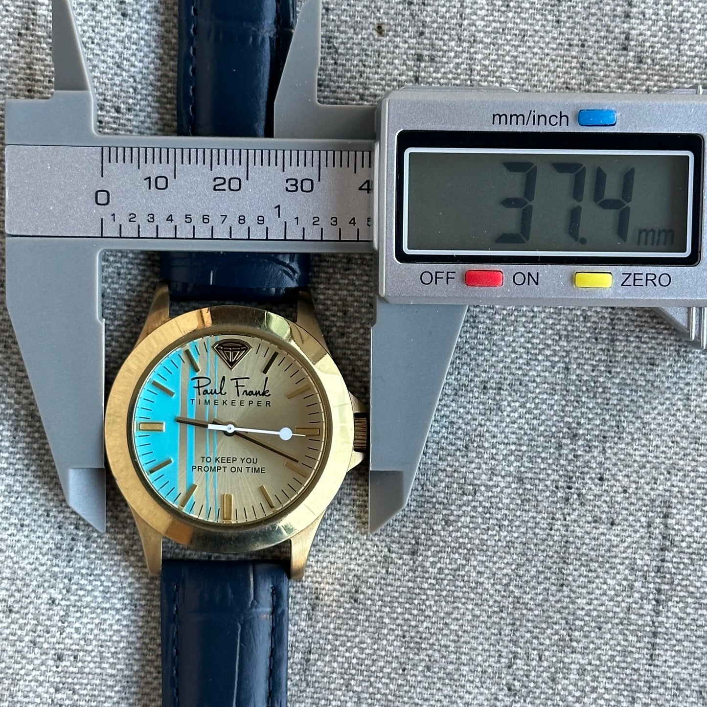 Reloj Paul Frank Timekeeper 2007 Dorado Azul RARO