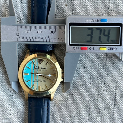 Reloj Paul Frank Timekeeper 2007 Dorado Azul RARO