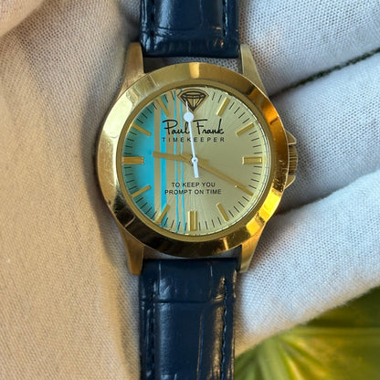 Reloj Paul Frank Timekeeper 2007 Dorado Azul RARO