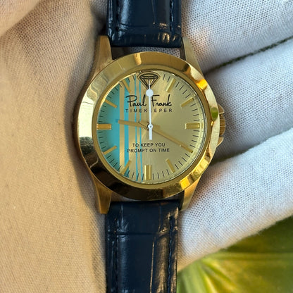 Reloj Paul Frank Timekeeper 2007 Dorado Azul RARO