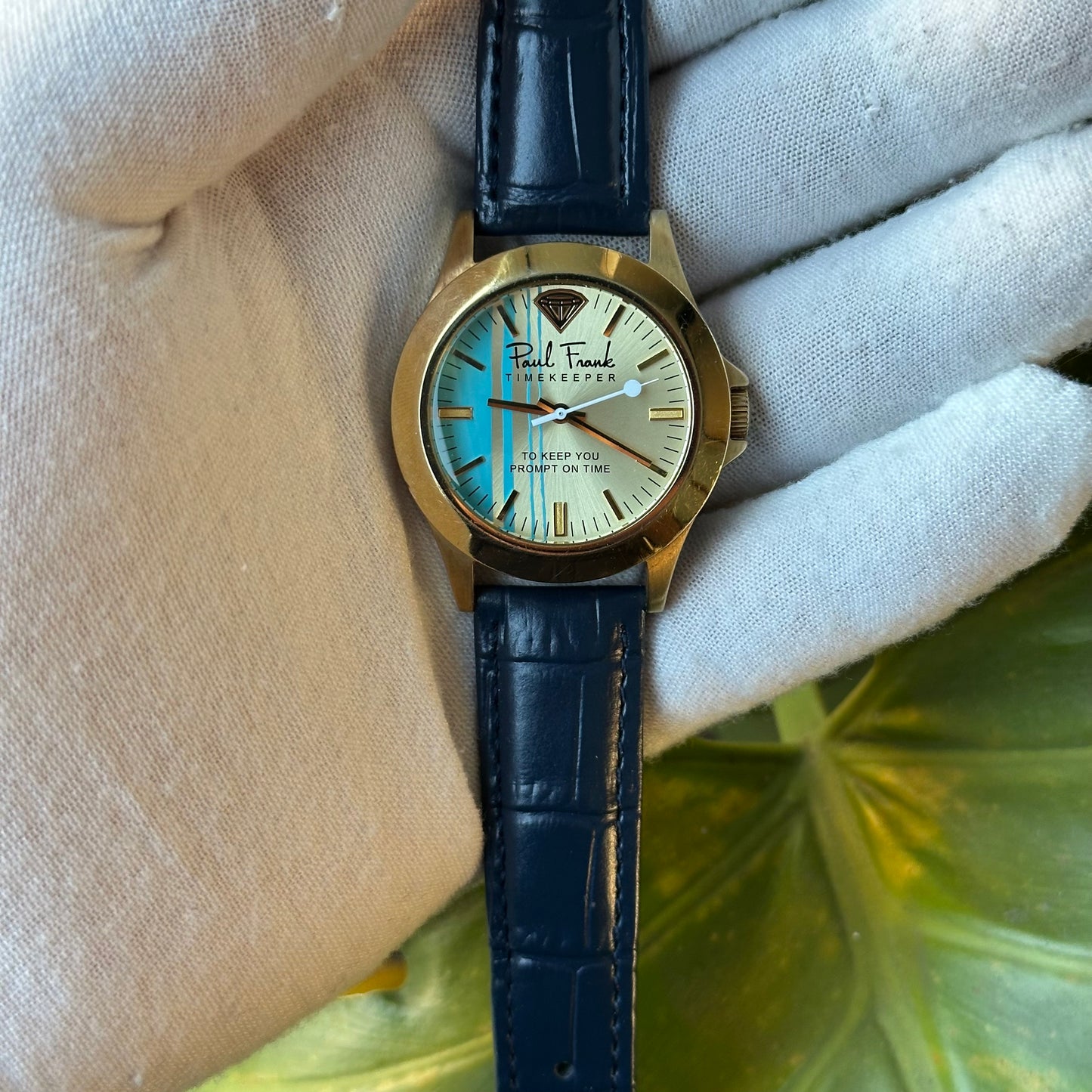 Reloj Paul Frank Timekeeper 2007 Dorado Azul RARO