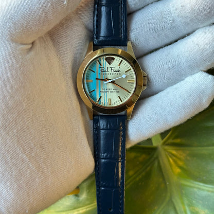 Reloj Paul Frank Timekeeper 2007 Dorado Azul RARO
