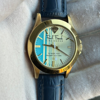 Reloj Paul Frank Timekeeper 2007 Dorado Azul RARO