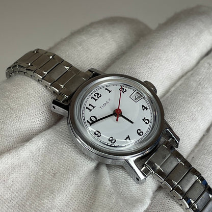 Reloj de mujer Timex Date A Cuerda Año 1979 pulsera expandible original Funciona Perfecto