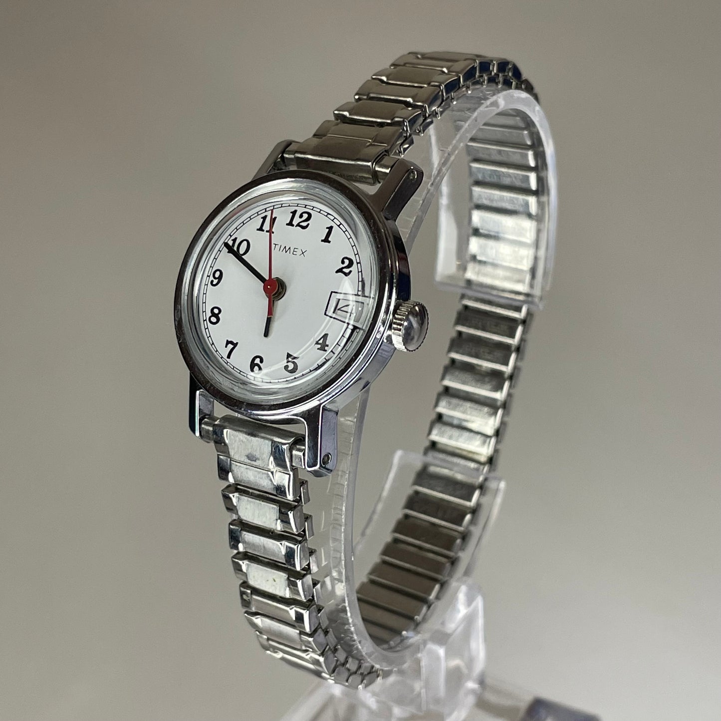 Reloj de mujer Timex Date A Cuerda Año 1979 pulsera expandible original Funciona Perfecto