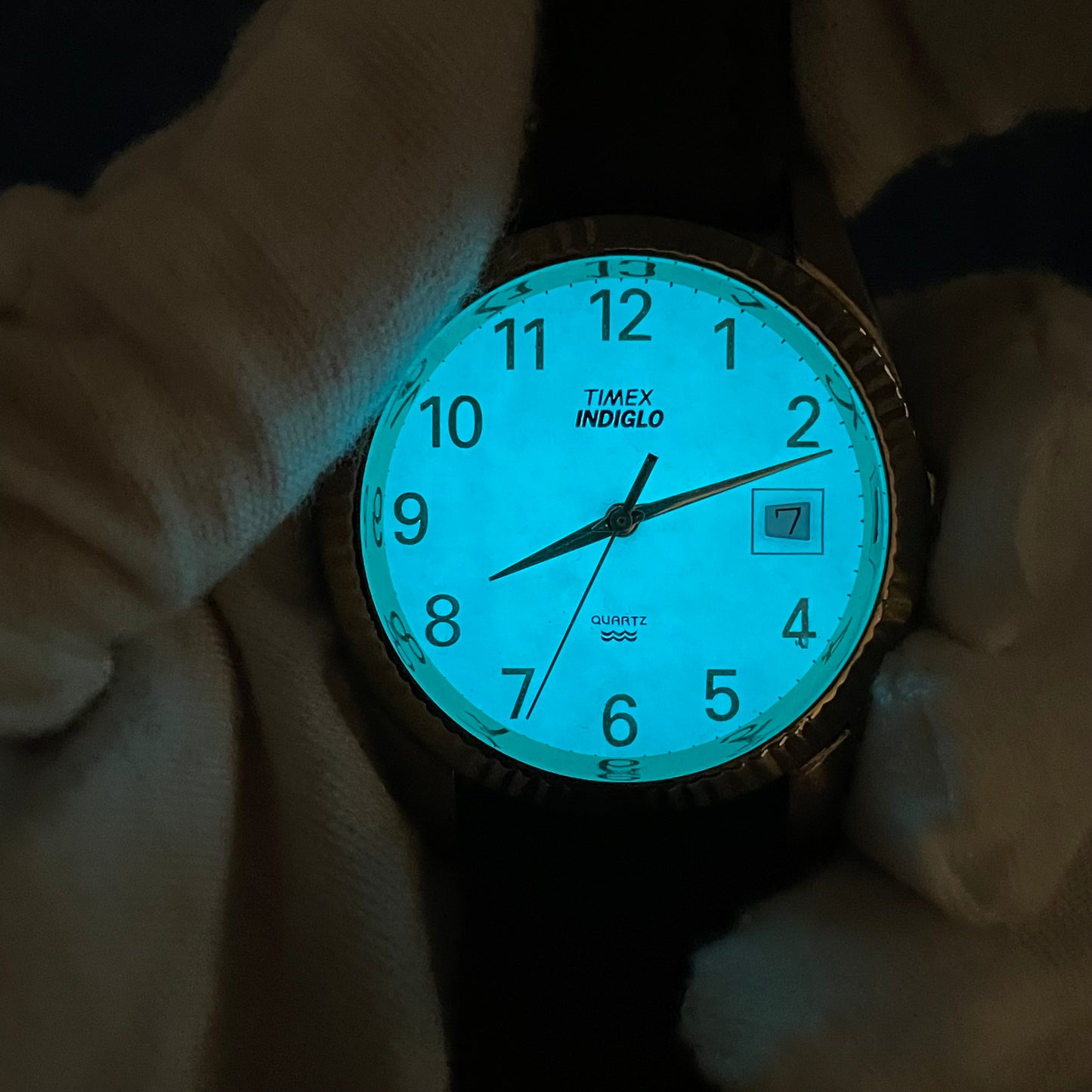 Reloj Timex Indiglo Hombre Primeros Indiglo Años 90s Dorado