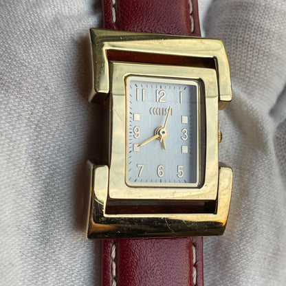 Reloj joya Ecclissi Mujer Año 2002 Rectangular Dorado Mármol Acero