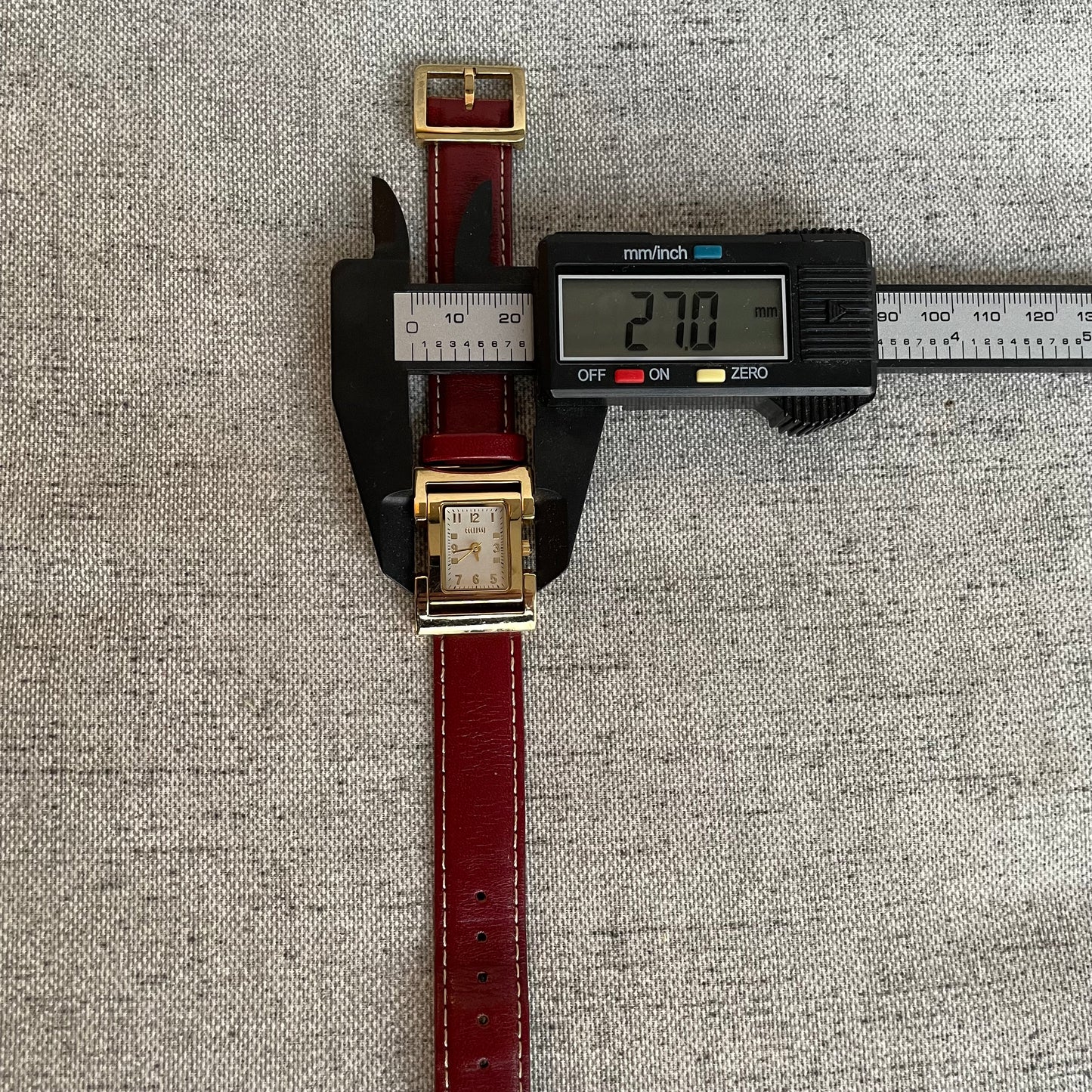 Reloj joya Ecclissi Mujer Año 2002 Rectangular Dorado Mármol Acero