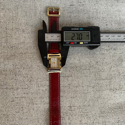 Reloj joya Ecclissi Mujer Año 2002 Rectangular Dorado Mármol Acero
