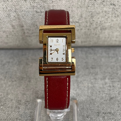 Reloj joya Ecclissi Mujer Año 2002 Rectangular Dorado Mármol Acero