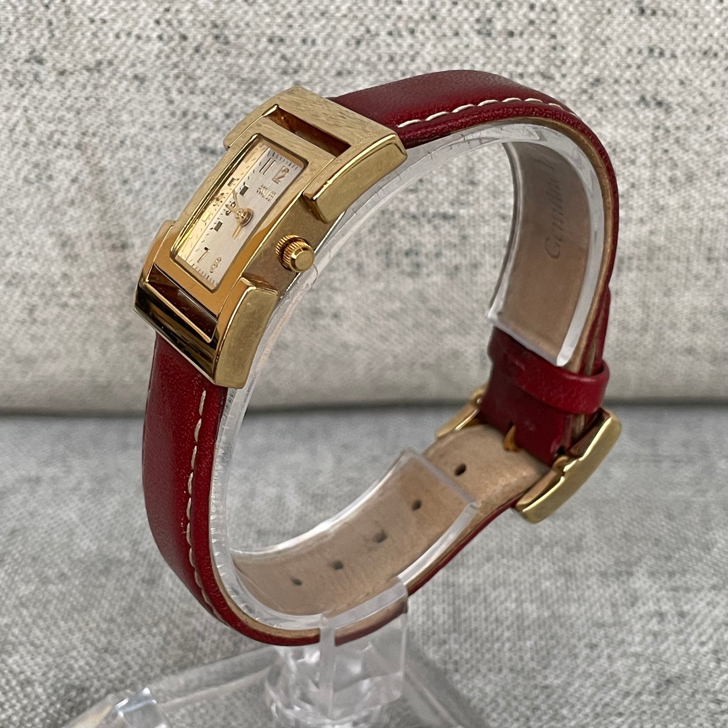 Reloj joya Ecclissi Mujer Año 2002 Rectangular Dorado Mármol Acero