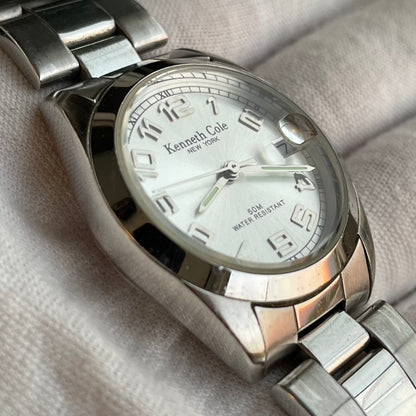 Kenneth Cole Mujer Año 2006 Acero Elegante KC4004 Fechador