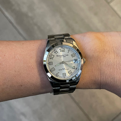 Kenneth Cole Mujer Año 2006 Acero Elegante KC4004 Fechador