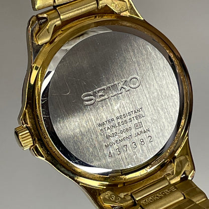 Reloj Joya SEIKO Dorado con Bisel de 22 Cristales Elab. en marzo de 2004 Impecable