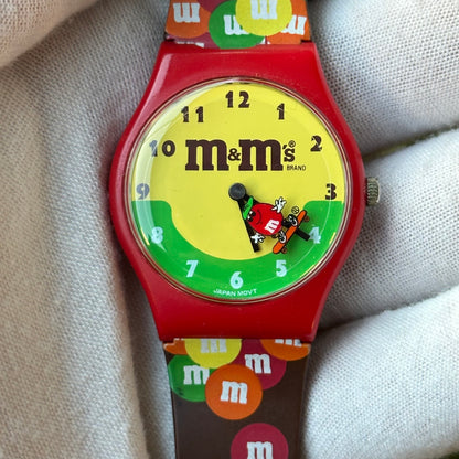 Reloj M&M’s 1994 NOS Segundero DISCO Skate Japan Movt ÚNICO