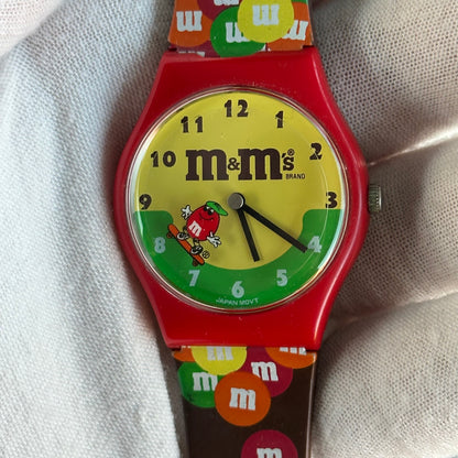 Reloj M&M’s 1994 NOS Segundero DISCO Skate Japan Movt ÚNICO