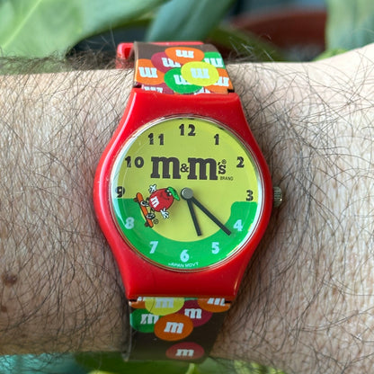 Reloj M&M’s 1994 NOS Segundero DISCO Skate Japan Movt ÚNICO