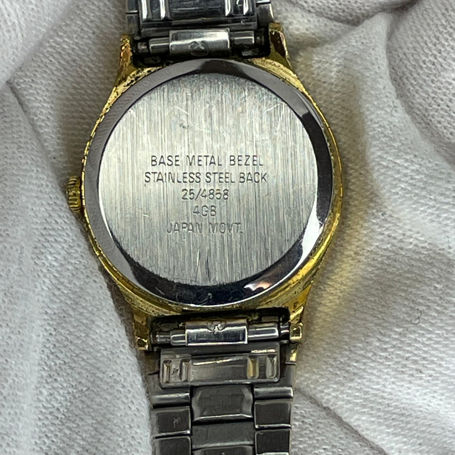 Reloj joya Armitron Diamond Quartz Año 1990 aprox. Dial negro y pulsera original