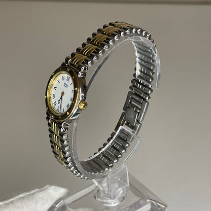Reloj Joya Seiko Mujer Julio de 1992 Núm. romanos azules y brazalete bicolor ESCASO